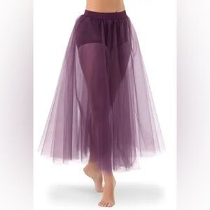 Weissman Balera dance costume Tulle Maxi Skirt With Slits
S9909 purple SA adult